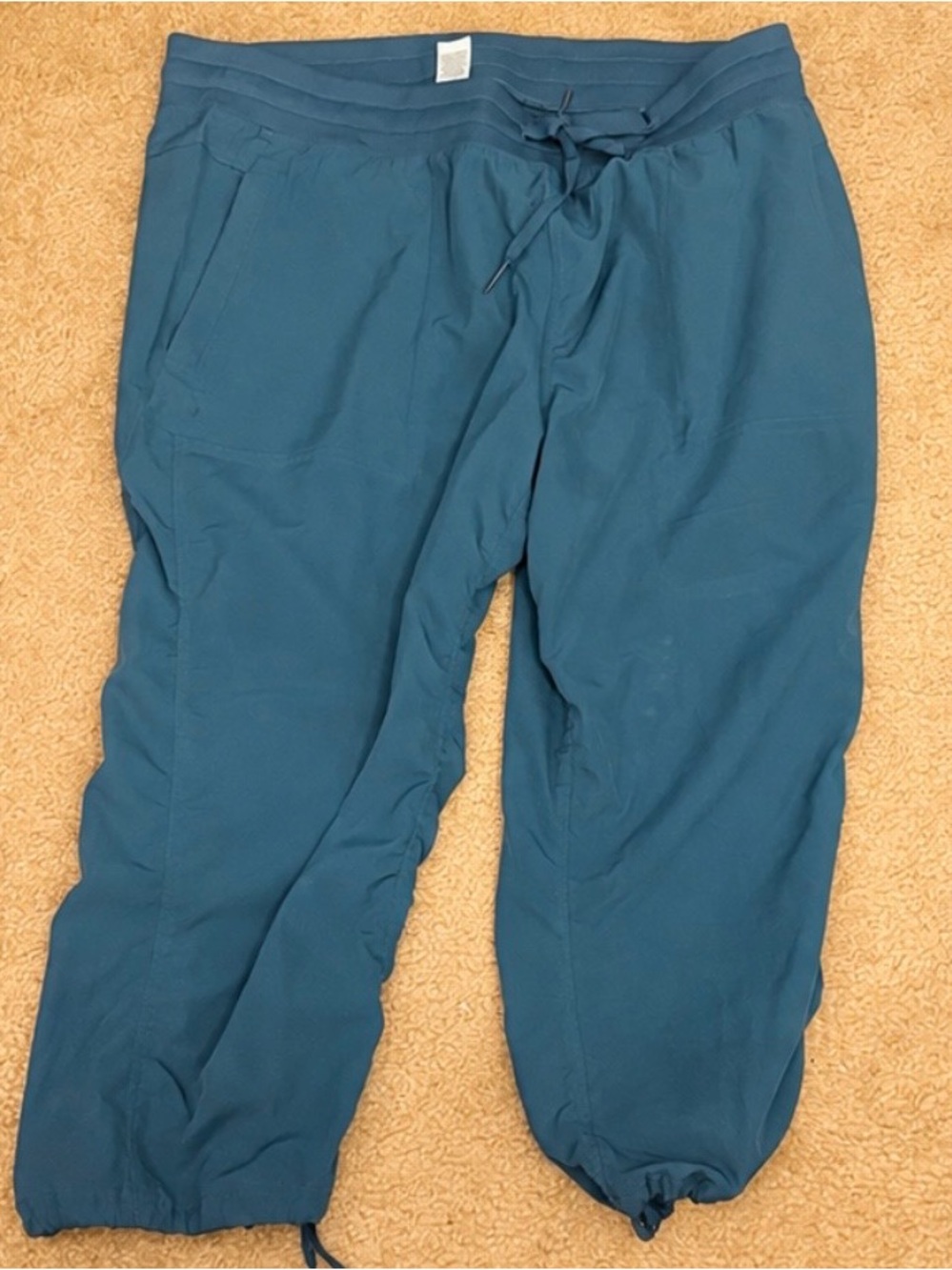 RBX Women’s XL Teal Capri Jogger Pants Activewear Drawstring